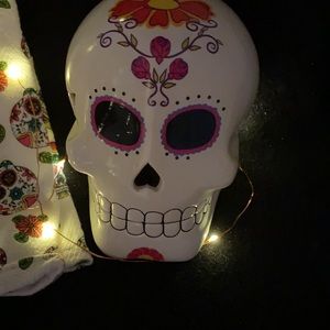 🎃💀 Candy skull and Halloween dish towel